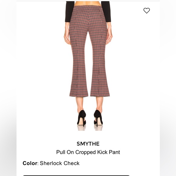 Smythe new with tags pull on cropped check pants - size XS - Picture 2 of 14